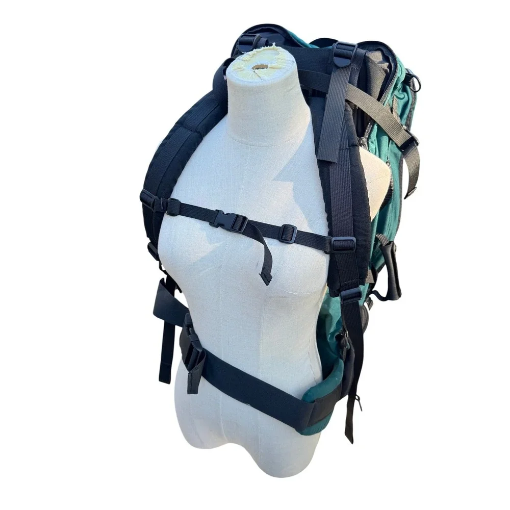 Vintage LL Bean Backpack‎ Teal Green Hiking Outdoor Bag Eagle Creek Rucksack